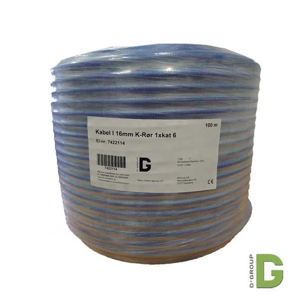 Kabel i K-RØR 1xKat 6 16mm 100m - dGroup AS