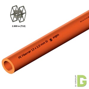 PE Mikrorør 12 x 2,0 mm, 2800m singlerør si/ri orange