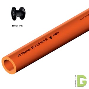 PE Mikrorør 16 x 2,0 mm, 500m singlerør si/ri orange