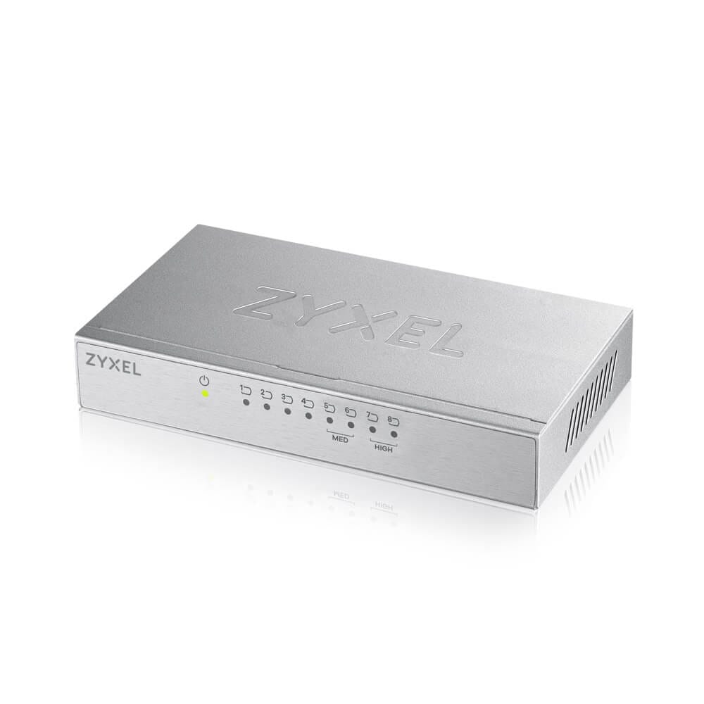 Carcasa de metal Zyxel de 5 puertos Fast Ethernet Switch Desktop ES-105AV3 