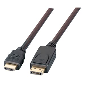 DisplayPort / HDMIT kabel 2m sort